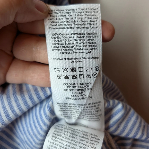 ONLY Blue Denim  Maxi Blue & White Stripped V Neck Sleeveless Ruffle Dress Small - Picture 7 of 9